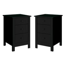 Mesa de Cabeceira Ditália Conjunto com 2 un. DM-113 Preto