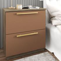 Mesa de Cabeceira Dubai 2 Gavetas Nature/Camarim - panorama Móveis Mesa de Cabeceira Dubai 2 Gavetas Nature/Camarim - panorama Móveis