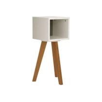 Mesa de Cabeceira em Madeira e MDF com Nicho Eme Oppa Design - Grafite