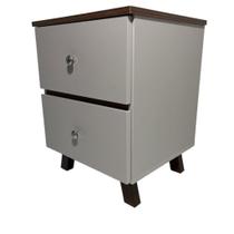 Mesa De Cabeceira Em MDF Com Duas Gavetas