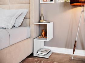 Mesa de Cabeceira em S 100% MDF Branco