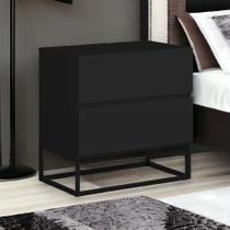 Mesa De Cabeceira Eros 45 Pés Preto Móvel MDF/MDP Com Pés De Metalon Para Quartos E Escritorios Mesa De Cabeceira Eros 45 Pés Preto Móvel MDF/MDP Com Pés De Metalon Para Quartos E Escritorios