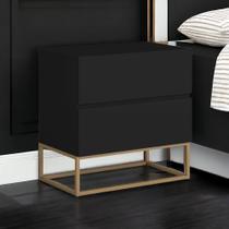 Mesa De Cabeceira Eros 45cm MDF/MDP Várias Cores Do Móvel Com Base De Ferro Metalon Dourada Mesa De Cabeceira Eros 45cm MDF/MDP Várias Cores Do Móvel Com Base De Ferro Metalon Dourada