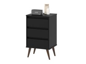 Mesa de Cabeceira Escrivaninha Decorativa Wood Gavetas e Nicho EJ Cores