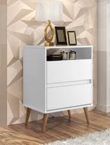 Mesa de cabeceira Estilo Retrô Pés Palito Jet Branco - JM Casa dos Móveis