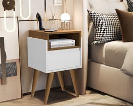 Mesa de Cabeceira Evora 1 Gaveta Pés Palito 30cm cores - Comprar Moveis para sua Casa