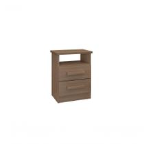 Mesa De Cabeceira Firenze 2 Gavetas Com Nicho - D' Doro Castanho Mesa De Cabeceira Firenze 2 Gavetas Com Nicho - D' Doro Castanho