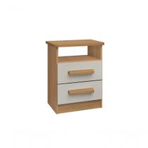 Mesa De Cabeceira Firenze 2 Gavetas Com Nicho - D' Doro Cinamomo/off White Mesa De Cabeceira Firenze 2 Gavetas Com Nicho - D' Doro Cinamomo/off White