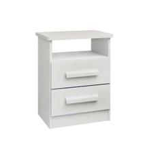 Mesa de Cabeceira Firenze 2 Gavetas com Nicho D Doro Móveis