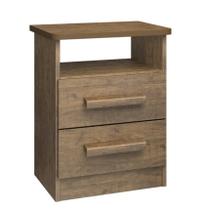 Mesa de Cabeceira Firenze Funcional Moderno 2 Gavetas MDF e MDP Ipe