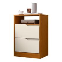 Mesa de Cabeceira Flex 2 Gavetas Cantu Cinamomo Off White
