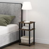 Mesa de cabeceira Furinno Just 3 camadas Turn-N-Tube Open Storage Mesa de cabeceira Furinno Just 3 camadas Turn-N-Tube Open Storage