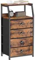 Mesa de Cabeceira Furnulem com 4 Gavetas de Tecido 85x41x29 cm Mesa de Cabeceira Furnulem com 4 Gavetas de Tecido 85x41x29 cm