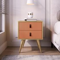 Mesa De Cabeceira Genialflex Amber 2 Gavetas Savana Argila Mesa De Cabeceira Genialflex Amber 2 Gavetas Savana Argila