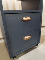 Mesa de cabeceira-Gratão Interiores-MDF Azul Mondrian
