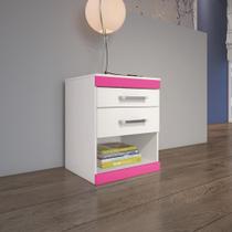 Mesa de Cabeceira Havana Plus 2 Gavetas Branco Santos Andirá