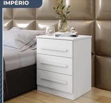 Mesa de Cabeceira Império Benetil Móveis - Branco Mesa de Cabeceira Império Benetil Móveis - Branco