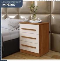 Mesa de Cabeceira Império Benetil Móveis - Cinamomo/Off Mesa de Cabeceira Império Benetil Móveis - Cinamomo/Off