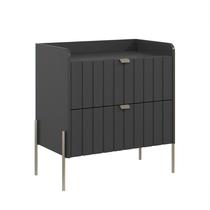 Mesa De Cabeceira Industrial 60cm Pes De Ferro Cor Champagne