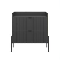 Mesa De Cabeceira Industrial 60cm Pes De Ferro Cor Preto