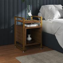 Mesa de Cabeceira Industrial Marrocos Ferro Dourado e Tampo Amêndoa Mesa de Cabeceira Industrial Marrocos Ferro Dourado e Tampo Amêndoa