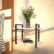 Mesa de cabeceira industrial suspensa mesa lateral branca mesa de cabeceira branco mesa de cabeceira off white mesinha de cabeçeira