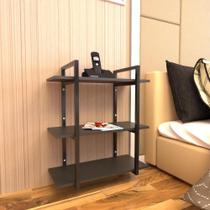 Mesa de cabeceira industrial suspensa mesa lateral preta mesas de cabeceira mesa de cabeceira preto kit mesa cabeceira
