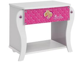 Mesa de Cabeceira Infantil 1 Gaveta Barbie Premium - Pura Magia