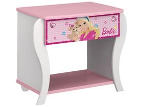 Mesa de Cabeceira Infantil 1 Gaveta Barbie Star - Pura Magia