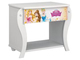 Mesa de Cabeceira Infantil 1 Gaveta - Disney Princesas Pura Magia