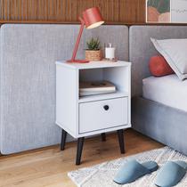 Mesa de Cabeceira Infantil 1 Gaveta Quarto Branco Mesa de Cabeceira Infantil 1 Gaveta Quarto Branco