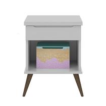 Mesa de Cabeceira Infantil com 1 Gaveta Melinda Cinza - Phoenix Mesa de Cabeceira Infantil com 1 Gaveta Melinda Cinza - Phoenix