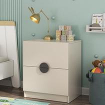 Mesa de Cabeceira Infantil com 2 Gavetas Joy Kids CabeCasa MadeiraMadeira Cinza Mesa de Cabeceira Infantil com 2 Gavetas Joy Kids CabeCasa MadeiraMadeira Cinza
