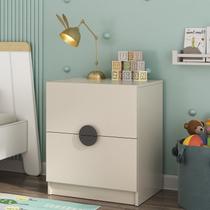 Mesa de Cabeceira Infantil com 2 Gavetas Joy Kids CabeCasa MadeiraOriginals Cinza Mesa de Cabeceira Infantil com 2 Gavetas Joy Kids CabeCasa MadeiraOriginals Cinza
