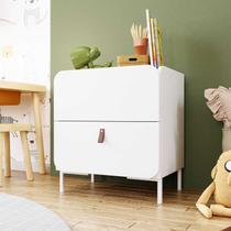 Mesa de cabeceira infantil com cantos arredondados 2 gavetas 50cm Curve BRV Móveis
