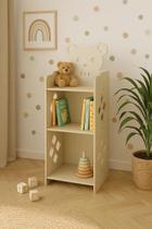 Mesa de Cabeceira Infantil Prateleira de Urso Brinquedoteca