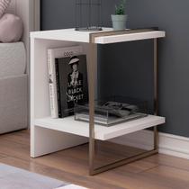 Mesa de Cabeceira Infinity 1 Prateleira Branco - Genialflex Mesa de Cabeceira Infinity 1 Prateleira Branco - Genialflex