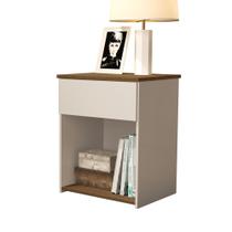 Mesa de Cabeceira Jasmim cor Off White Freijó