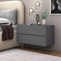 Mesa De Cabeceira Lateral De Parede Para Quarto Casal Eros 60cm Corrediças Telescopica