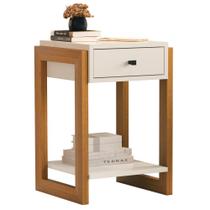 Mesa de Cabeceira Luxo 1 Gav 1661 Perola Brilho Ofertamo