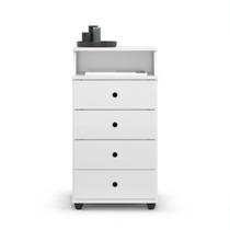 Mesa de Cabeceira Luxo com 4 Gavetas e Nicho Organizador de Quarto