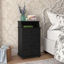 Mesa De Cabeceira Luxo II Com 4 Gavetas