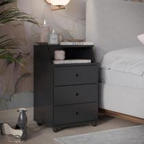 Mesa de Cabeceira Luxo Preto Modelo Novo - Magaflex