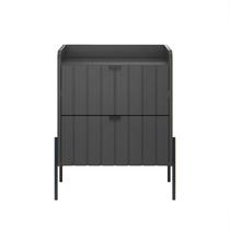 mesa de cabeceira madeira mdf estilo industrial moriah 45cm