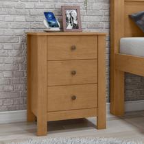 Mesa De Cabeceira Maggiore 3 Gavetas Amêndoa Clean Mesa De Cabeceira Maggiore 3 Gavetas Amêndoa Clean