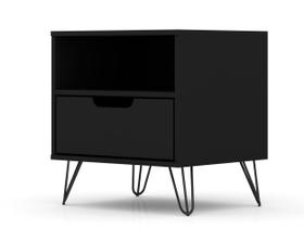 mesa de cabeceira Manhattan Comfort Rockefeller Estilo Mid Century Preto mesa de cabeceira Manhattan Comfort Rockefeller Estilo Mid Century Preto
