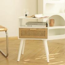 Mesa de cabeceira MaxSmeo branca com gaveta Mid Century Modern