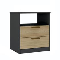 Mesa de Cabeceira MDF 2 Gavetas Divino 1156 Mambel Mesa de Cabeceira MDF 2 Gavetas Divino 1156 Mambel