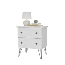 Mesa de Cabeceira MDF 2 Gavetas Linha Fort 1219 Mambel