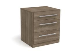 Mesa de Cabeceira MDF 3 Gavetas Kappesberg A203 cor Nogal